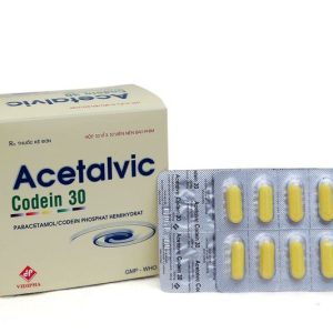 Viên nang ACETALVIC-CODEIN 500mg/30mg dùng để giảm đau trong trường hợp đau nặng (hộp 100 viên)
