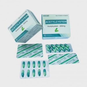 Viên nang Acetylcystein 200mg Khánh Hòa tiêu nhầy, loãng đàm, giảm ho (10 vỉ x 10 viên)