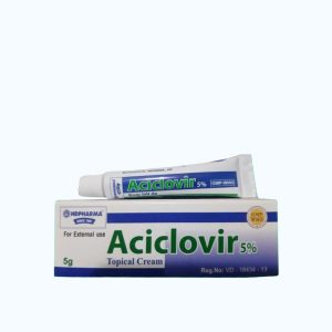 Thuốc dùng ngoài Aciclovir 5g HD trị trường hợp nhiễm virus herpes simplex trên da (tuýp 5g)