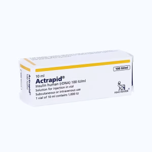 Dung dịch tiêm Actrapid 100IU/ml insulin trị đái tháo đường (chai 10ml)