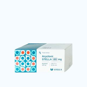 Viên nén Acyclovir Stella 400mg trị nhiễm virus thủy đậu và zona, herpes simplex (10 vỉ x 5 viên)