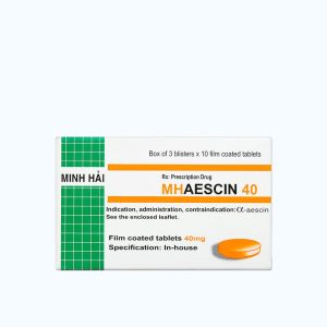 Viên nén MHAescin 40mg điều trị suy tĩnh mạch, trĩ, chống phù nề (3 vỉ x 10 viên)