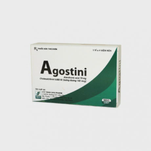 Viên nén Agostini 70mg điều trị loãng xương, giảm nguy cơ gãy xương (1 vỉ x 4 viên)