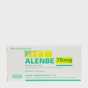 Viên nén Alenbe 70mg điều trị loãng xương ở phụ nữ sau mãn kinh (2 vỉ x 2 viên)