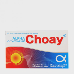 Viên nén Alpha Choay – Điều trị phù nề sau chấn thương, phẫu thuật, bỏng (2 vỉ x 15 viên)