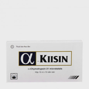 Viên nén Alpha Kiisin 4200 USP phù nề sau chấn thương, phẫu thuật, bỏng (10 vỉ x 10 viên)