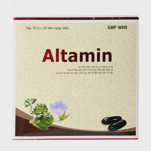 Viên nang Altamin hỗ trợ các bệnh lý về gan, mỡ máu, giải độc gan (10 vỉ x 10 viên)