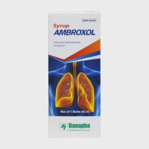 Siro Ambroxol 15mg/5ml hỗ trợ tan đờm trong các trường hợp bệnh hô hấp cấp và mạn tính (chai 60ml)