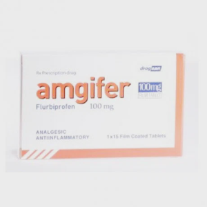 Viên nén Amgifer 100mg Drogsan Ilaclari trị viêm thấp khớp, đau lưng, đau bụng kinh (1 vỉ x 15 viên)