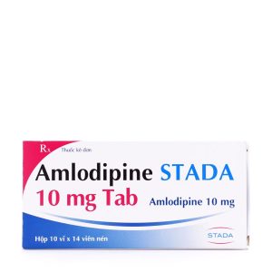 Viên nén Amlodipine STADA 10mg trị tăng huyết áp, điều trị dự phòng đau thắt ngực (10 vỉ x 14 viên)