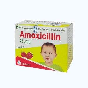 Thuốc bột Amoxicillin 250mg Mekophar điều trị nhiễm khuẩn (30 gói x 2.5g)