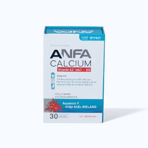 Viên uống An Huy Anfa Calcium D hỗ trợ bổ sung Canxi và Vitamin D (Hộp 30 viên)