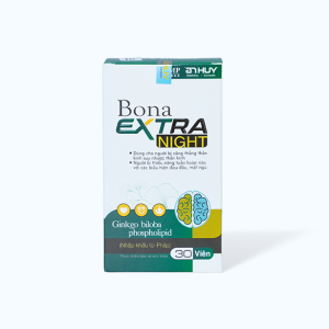 Viên uống An Huy Bona Extra Night hỗ trợ tuần hoàn máu não (Hộp 30 viên)