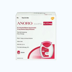 Bột hít phân liều Anoro Ellipta 62,5/25mcg trị giãn phế quản (hộp có 1 dụng cụ hít chứa 30 liều xịt)