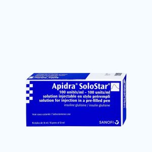 Dung dịch tiêm Apidra solostar 100IU/ml insulin trị đái tháo đường (hộp 5 bút)