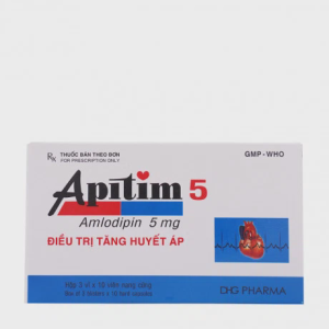 Viên nang Apitim Caps 5mg điều trị tăng huyết áp, đau thắt ngực (3 vỉ x 10 viên)