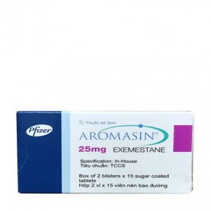 Viên nén AROMASIN 25MG điều trị ung thư vú (2 vỉ x 15 viên)