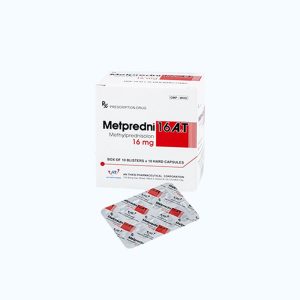 Viên nén A.T Metpredni 16mg kháng viêm, điều trị viêm thấp khớp, chống dị ứng (10 vỉ x 10 viên)