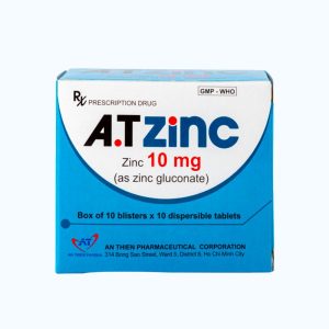Viên nén A.T Zinc 10Mg phòng ngừa và điều trị kẽm (10 vỉ x 10 Viên)