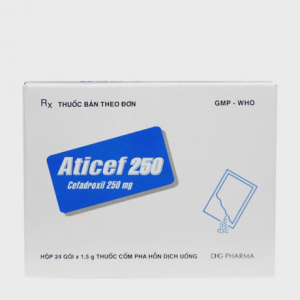 Thuốc cốm pha hỗn dịch uống Aticef 250mg điều trị nhiễm khuẩn (24 gói x 1.5g)