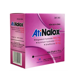 Hỗn dịch uống Atinalox trị viêm loét dạ dày tá tràng, trào ngược dạ dày thực quản (20 gói x 15g)