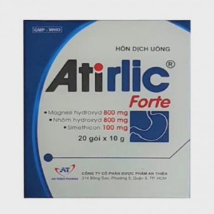 Hỗn dịch uống Atirlic điều trị viêm loét dạ dày tá tràng, trào ngược dạ dày thực quản (20 gói x 10g)