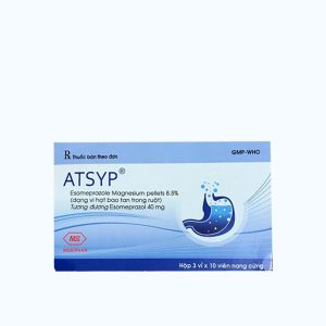 Viên nang Atsyp 40mg điều trị viêm loét thực quản do trào ngược, tăng tiết acid (3 vỉ x 10 viên)