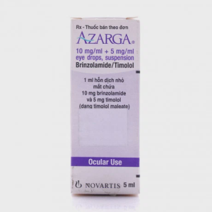 Hỗn dịch nhỏ mắt Azarga 10mg/ml + 5mg/ml làm giảm nhãn áp (chai 5ml)