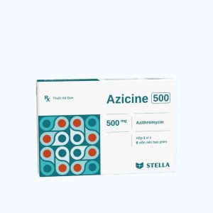 Azicine Stella 500mg điều trị các trường hợp nhiễm khuẩn gây ra bởi các vi khuẩn nhạy cảm với thuốc (1 vỉ x 6 viên)
