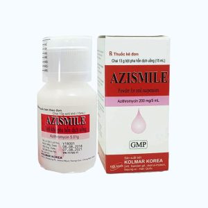 Bột pha uống Azismile 200mg /5Ml điều trị nhiễm khuẩn đường hô hấp (chai 15ml)