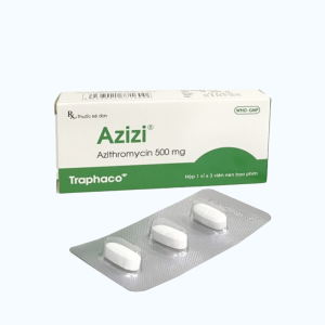 Viên nang cứng Azizi 500mg điều trị nhiễm khuẩn (hộp 1 vỉ x 3 viên)