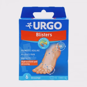 Băng cá nhân URGO Blister ngăn ngừa và hỗ trợ làm giảm vết phồng rộp 2 size (Hộp 6 miếng)