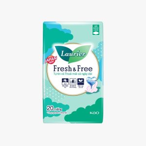 Băng vệ Laurier Fresh & Free siêu mỏng cánh siêu thấm tối đa (Gói 20 miếng)