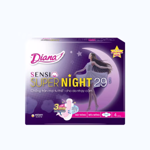 Băng Vệ Sinh Ban Đêm DIANA SENSI NIGHT 29 cm (4 Miếng)