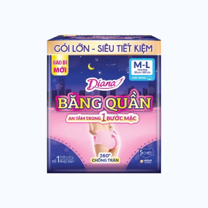 Băng vệ sinh dạng quần chống tràn 360 độ Diana Sensi (Gói 5 cái - Size M-L)
