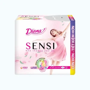 Băng vệ sinh Diana Sensi kháng khuẩn siêu mỏng cánh (20 miếng/gói)