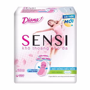 Băng vệ sinh Diana Sensi siêu mỏng không cánh (Gói 8 miếng)