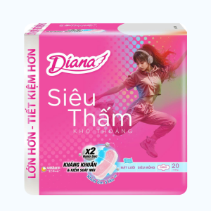 Băng vệ sinh Diana siêu thấm siêu mỏng cánh (Gói 20 miếng)