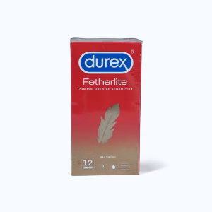 Bao cao su DUREX Fetherlite vừa vặn, độ bảo vệ cao (hộp 12 cái)