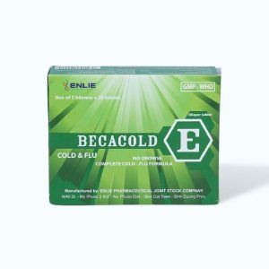 Viên nén Becacold-E trị các triệu chứng ho cảm thông thường (5 vỉ x 20 viên)
