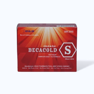 Viên nén Becacold-S trị các triệu chứng ho cảm thông thường (5 vỉ x 20 viên)