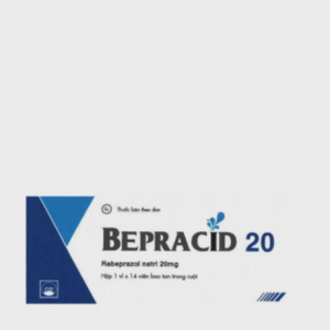 Viên bao tan trong ruột Bepracid 20mg Pymephaco điều trị viêm loét dạ dày (1 vỉ x 14 viên)