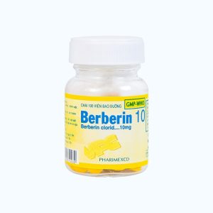 Viên nén bao đường Berberin 10mg trị lỵ trực khuẩn, lỵ amip, viêm ruột, tiêu chảy (chai 100 viên)
