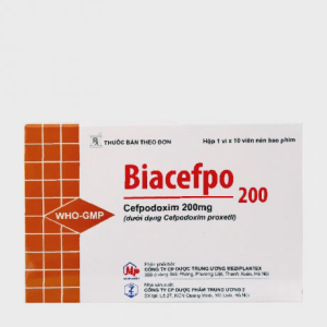 Viên nén Biacefpo 200mg kháng sinh điều trị nhiễm khuẩn (1 vỉ x 10 viên)