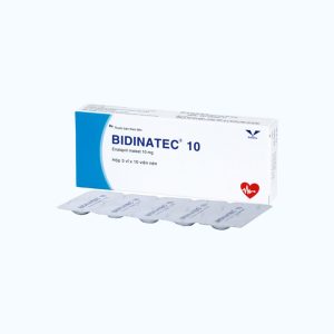 Viên nén Bidinatec 10mg điều trị tăng huyết áp, suy tim (3 vỉ x 10 viên)