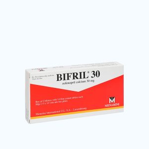Viên nén Bifril 30mg Menarini điều trị tăng huyết áp, nhồi máu cơ tim cấp (2 vỉ x 14 viên)