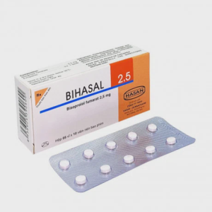 Viên nén Bihasal 2.5mg điều trị tăng huyết áp, đau thắt ngực, suy tim (5 vỉ x 10 viên)