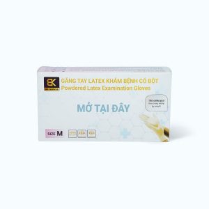 Găng tay y tế có bột BKGloves dễ đeo size M (100 cái)