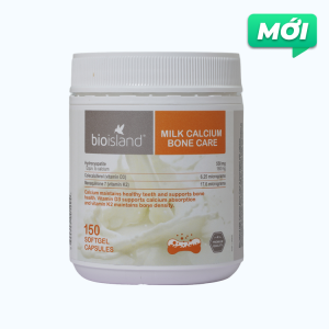 Bổ Sung Canxi, K2 và D3 Bioisland Milk Calcium Bone Care (Hộp 150 viên)