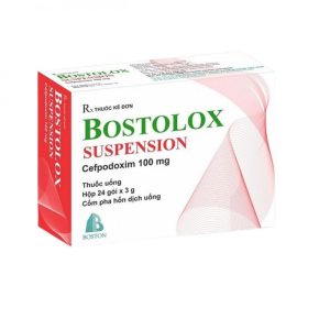 Bột pha uống Bostolox 100mg kháng sinh điều trị nhiễm khuẩn (hộp 24 gói)